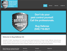 Tablet Screenshot of bugdefenseoc.com